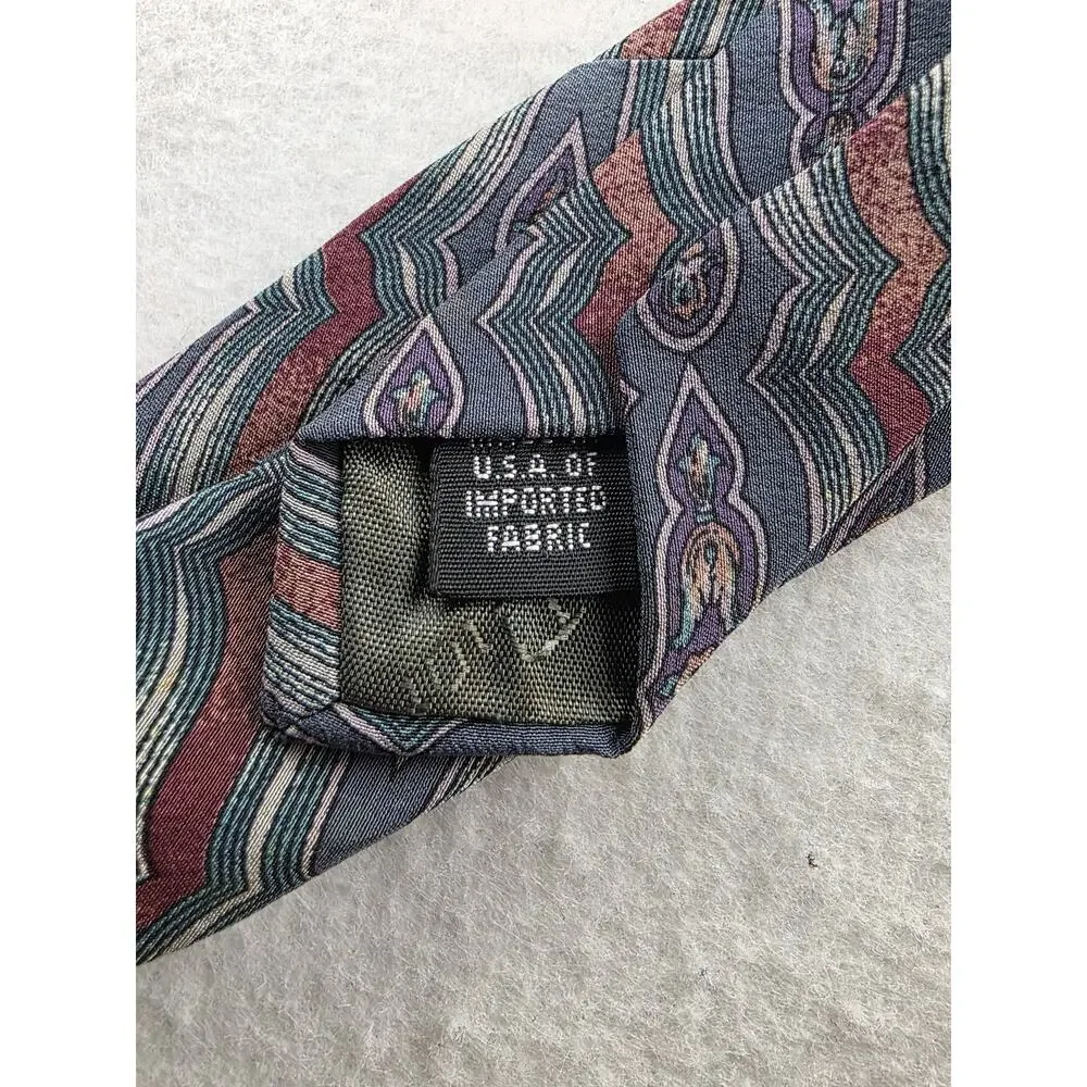 Christian Dior Vintage VTG Mens Tie Multi Color